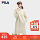 FILA 斐樂(lè )官方連衣裙2025年秋季新品長(cháng)款連帽打底衛衣長(cháng)裙子 麥稈米色-BG L 170/88A/L
