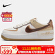 耐克NIKE女厚底板鞋AIR FORCE 1空軍一號運動(dòng)鞋DZ1847-106白棕37.5