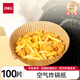 得力（deli）空氣炸鍋紙 烤箱烘焙墊紙硅油紙野餐燒烤薯?xiàng)l吸油紙得心系列100片