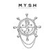 銘揚飾海MYSH 925銀船舵船錨胸針男士雙鏈別針搭配西裝高級感原創(chuàng  )設計配飾 船舵船錨胸針+品牌黑色禮盒