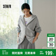 森馬（Semir）外套女搖粒絨落肩寬松慵懶氣質冬2025連帽夾克ins潮109725108005