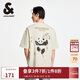 杰克·瓊斯（JACK&JONES） 百搭潮流胸前肌理感膠印背后熊貓圖案T恤短袖上衣男裝225201093