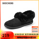斯凱奇（Skechers）女鞋秋冬加絨時(shí)尚棉鞋舒適休閑單鞋169012 全黑色/BBK 38
