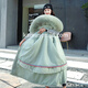 可拆卸派克服女長(cháng)款棉服女中長(cháng)款大碼棉衣胖mm過(guò)膝韓版加絨加厚棉襖外套 豆綠 M（95--115斤）