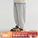 papa爬爬冬裝兒童運(yùn)動(dòng)褲男童女童加絨褲子寶寶衛(wèi)褲長(zhǎng)褲童裝 灰色 90 cm
