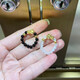EOSY老鳳凰黃金貔貅寶寶戒指新款999足金轉(zhuǎn)運(yùn)珠戒指環(huán)生日送女友禮 貔貅寶寶+兩金珠 白貓眼石
