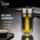 希諾（HEENOOR）雙層玻璃杯男女士大容量隔熱高檔車載禮盒水杯便攜帶濾網(wǎng)泡茶杯 珠光本色 280ml
