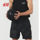 H&M【 MOVE DryMove?】男士運動(dòng)短褲夏籃球跑步網(wǎng)紗短褲1025404 黑色035 M 175/88