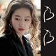 PWL玫瑰的故事劉亦菲同款愛心耳環(huán)女素圈高級感耳圈2025新款耳飾耳釘 愛心耳環(huán) 銀色