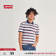 Levi's【商場(chǎng)同款】李維斯男士美式經(jīng)典蝙蝠標休閑Polo衫【尺碼偏小】 混色條紋 M