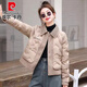 皮爾卡丹輕便羽絨服女短款新款小香風(fēng)高級感歐貨時(shí)尚洋氣顯瘦小個(gè)子外套 卡其色 M  建議125斤以?xún)? title=