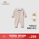 英氏【商場(chǎng)同款】嬰兒衣服秋冬保暖羊毛連體衣男童連身衣 花紗金絲杏 80cm（推薦9-18個(gè)月）