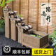 九墨重彩流水?dāng)[件戶外陽(yáng)臺(tái)大型新中式魚(yú)池循環(huán)水景觀魚(yú)缸招財(cái)庭院裝飾造景 一路高升（3柱）