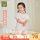拉比童裝兒童套裝2025夏季女童家居服套裝短袖短褲 淺玫紅 100 cm