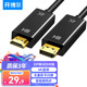 開(kāi)博爾 DP轉HDMI轉接線(xiàn) 4K高清連接線(xiàn)1.4版 DisplayPort轉hdmi公對公視頻線(xiàn) 電腦接電視轉換器線(xiàn) 1.8米