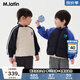 馬·拉?。∕.Latin）/童裝兒童羽絨服冬新款男小童網(wǎng)球拍印花輕薄羽絨服 藏青 120cm