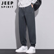 JEEP SPIRIT吉普休閑褲男褲子男春夏季男士寬松哈倫束腳重磅運(yùn)動衛(wèi)長褲
