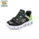 Skechers斯凱奇兒童閃穿鞋無(wú)需彎腰一腳蹬男大童運動(dòng)鞋閃燈鞋跑鞋403843L