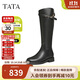 他她（TATA）超模靴粗跟騎士靴女靴2024冬 黑色 37