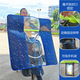 爾行電動(dòng)摩托車前擋風(fēng)板踏板防曬電瓶車防風(fēng)被透明擋雨罩騎手四季通用 帶防飄綁帶+手機(jī)袋】藍(lán)色擋風(fēng)板
