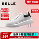 百麗厚底小白鞋女學(xué)生商場(chǎng)同款撞色板鞋Z2U1DCM5 黑尾翼 37