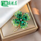 門(mén)賓復古四葉草胸針高檔女旗袍毛衣大衣胸花西裝開(kāi)衫別針扣針衣服配飾 漸變綠色滿(mǎn)鉆四葉草