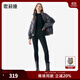 歌莉婭黑色牛仔褲女暖姜復(fù)古顯瘦緊身百搭休閑小腳保暖長褲子1ACJCD030 00B黑色 30