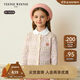 Teenie Weenie小熊童裝25新款秋冬女童寶寶提花針織開(kāi)衫毛衣 米白色 140cm