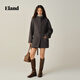 ELAND毛呢外套長(cháng)袖收腰通勤女裝2025冬季 灰色 165