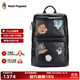 暇步士（Hush Puppies）男士雙肩包真皮個(gè)性款潮流男士時(shí)尚高檔背包大容量休閑隨身旅行包 飛馳HA-1771701W-5720