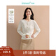 茵曼（INMAN）2025秋冬女裝新款羊毛法式圓領(lǐng)立體麻花開(kāi)衫毛衣季長(cháng)袖寬松套頭 米白色 M