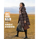 德瑪納【栗子拿鐵】冬季輕暖出行90鴨絨面包服連帽繭型長(cháng)款女式羽絨服