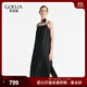 歌莉婭非遺香云紗吊帶連衣裙新款全真絲高端氣質(zhì)禮服小黑裙1C3R4K560 00B黑色 S