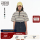 Teenie Weenie小熊女裝T恤2025春夏新款簡(jiǎn)約休閑青春活力短款彩色條紋圓領(lǐng)短袖 灰色 S