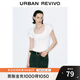 UR2025秋季新款女裝時(shí)尚休閑蕾絲花邊修身短袖T恤UWM450089 本白 M