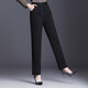皮爾卡丹（pierre cardin）休閑西褲女2026年春秋冬加絨媽媽褲子中年大碼女褲小個(gè)子西裝直筒 1868長(cháng)褲款-黑色單褲春秋款 XL