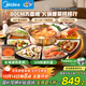 美的（Midea）小歡聚暖菜板加熱板熱菜板保溫板 2000W電陶爐火鍋家用旋轉(zhuǎn)餐桌轉(zhuǎn)盤政府補貼（圓形80CM）HBU80YH
