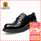 老人頭（LAORENTOU）皮鞋男頭層皮大頭鞋經(jīng)典商務(wù)皮鞋厚底正裝皮鞋 522010119 黑 41