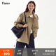 fano studios范洛Fano復古老錢(qián)風(fēng)短活頁(yè)肩章可拆卸經(jīng)典短款風(fēng)衣外套女 卡其色第二批 XS