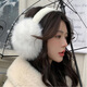 妙奕嘉白色毛絨耳罩保暖女士耳包耳暖女護耳罩耳套耳帽冬季女生耳捂可愛(ài) 仙女白保暖耳罩