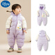 迪士尼童裝2025新款嬰幼兒羽絨服連體衣秋冬男女小寶寶外出加厚三防洋氣 兔兔紫 73 CM