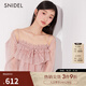 SNIDEL春夏甜美雪紡荷葉邊吊帶微透襯衫兩件套SWFB241145 粉色 均碼 （F）