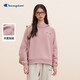 Champion冠軍加絨連帽衛(wèi)衣女新款休閑時尚刺繡長袖上衣 粉色 XL 