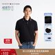 TOMMY HILFIGER25秋冬新款男裝透氣珠地網(wǎng)眼休閑通勤短袖T恤鑲邊翻領(lǐng)POLO衫 【合身款】曜巖黑色BEG L