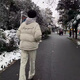 安初夏美式加厚短款羽棉絨服男款冬季2025新款棉衣厚外套黑色立領(lǐng)面包服 駝色 L