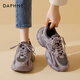 達芙妮紫色老爹鞋女2026春季新款軟底網(wǎng)面運動(dòng)鞋子女厚底增高休閑鞋女