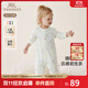 英氏（YEEHOO）嬰兒衣服新生兒連體衣男女寶寶純棉新疆棉嬰幼兒居家爬服四季款