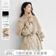 對白【杜鵑同款】90白鴨絨菱格長(cháng)款羽絨服女2025冬新款圍巾領(lǐng)外套 奶茶色 XS