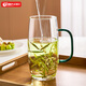 天喜（TIANXI）玻璃杯茶杯高硼硅男女士水杯辦公室主人杯大容量個(gè)人專(zhuān)用杯子 【耐熱防爆】翡翠綠380ml