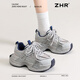 ZHR老爹鞋女復古風(fēng)運動(dòng)女鞋增高厚底戶(hù)外休閑鞋女 JT65 灰藍色 37